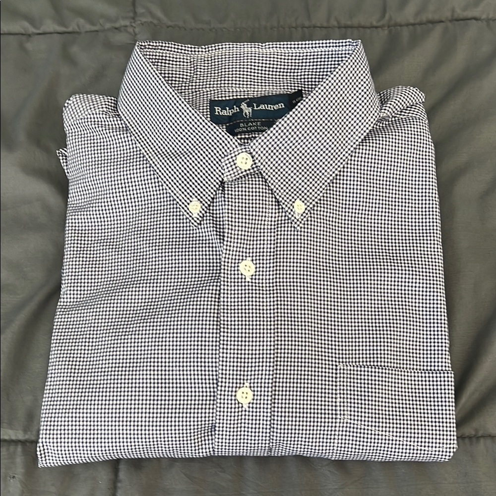 Ralph Lauren Blake Plaid Button Down Shirt Size XL